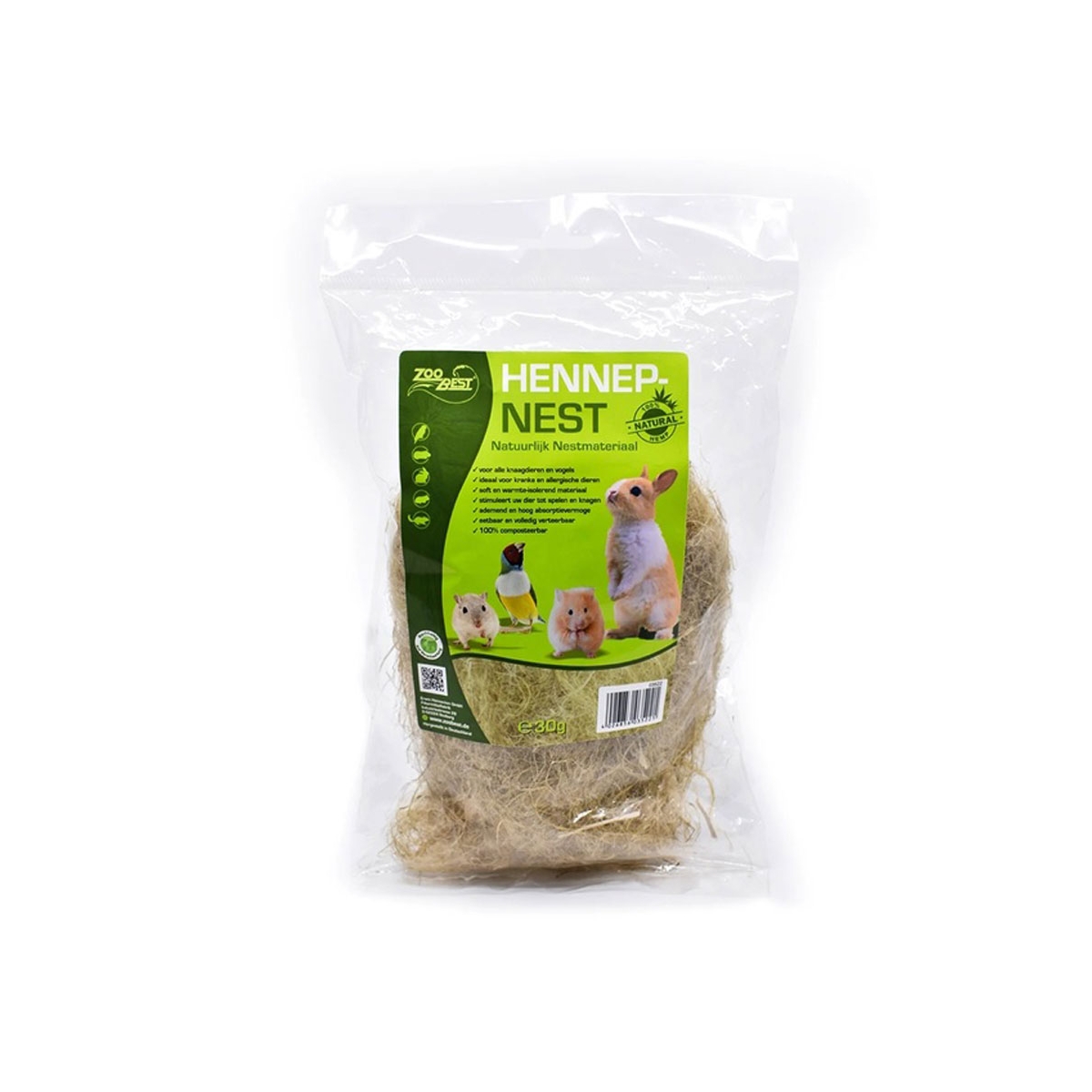 ZOOBEST ligzdas materiāls no kaņepēm, 30g - Produkta attēls