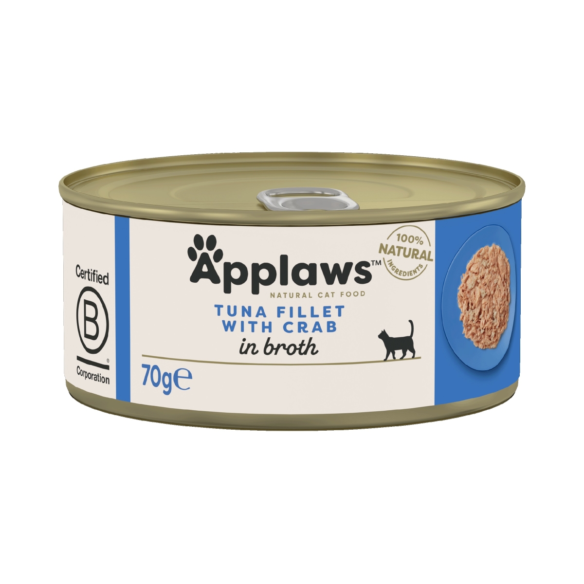 APPLAWS mitrā barība kaķiem, tuncis/krabis, 70 g - Produkta attēls 1