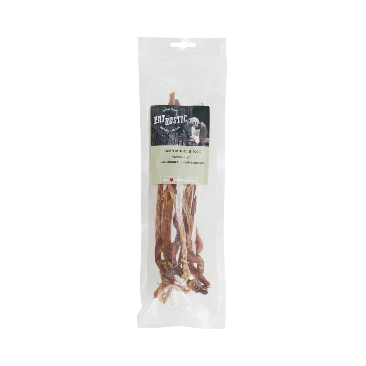 EAT RUSTIC dabīgs gardums suņiem, auna penis, 100g - Produkta attēls