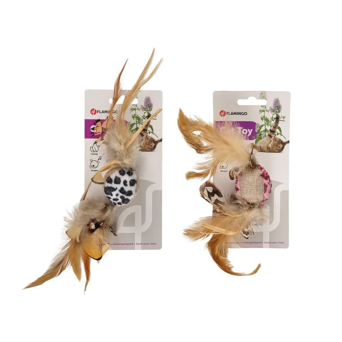 FLAMINGO rotaļlieta kaķiem, leoparda bumba - Produkta attēls