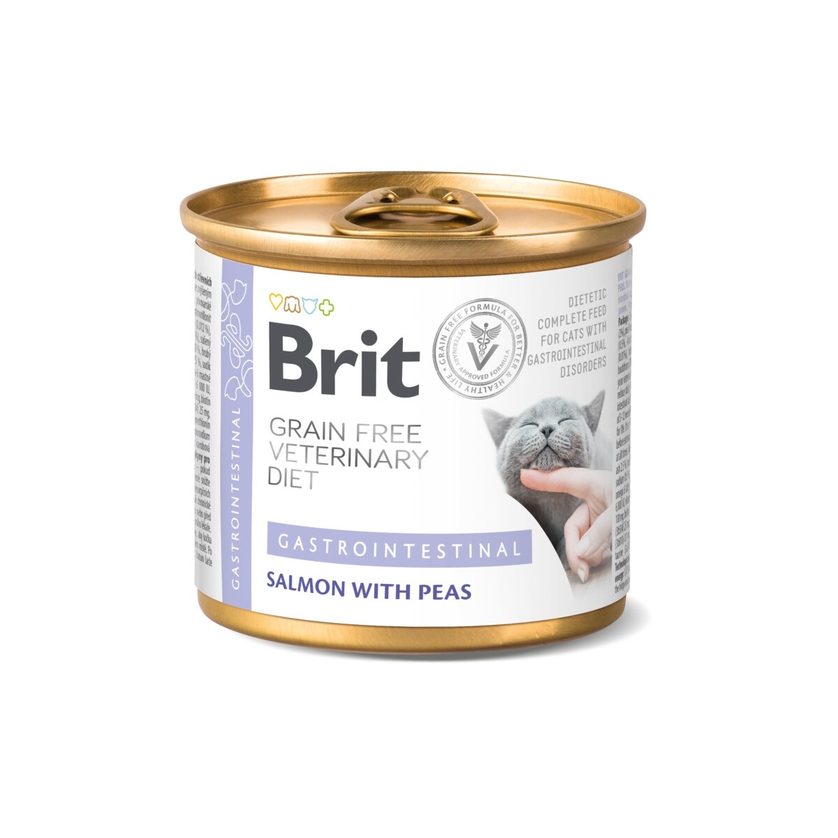 BRIT GF VD Gastrointestinal mitrā barība kaķiem, lasis/zirņi, 200g - Produkta attēls