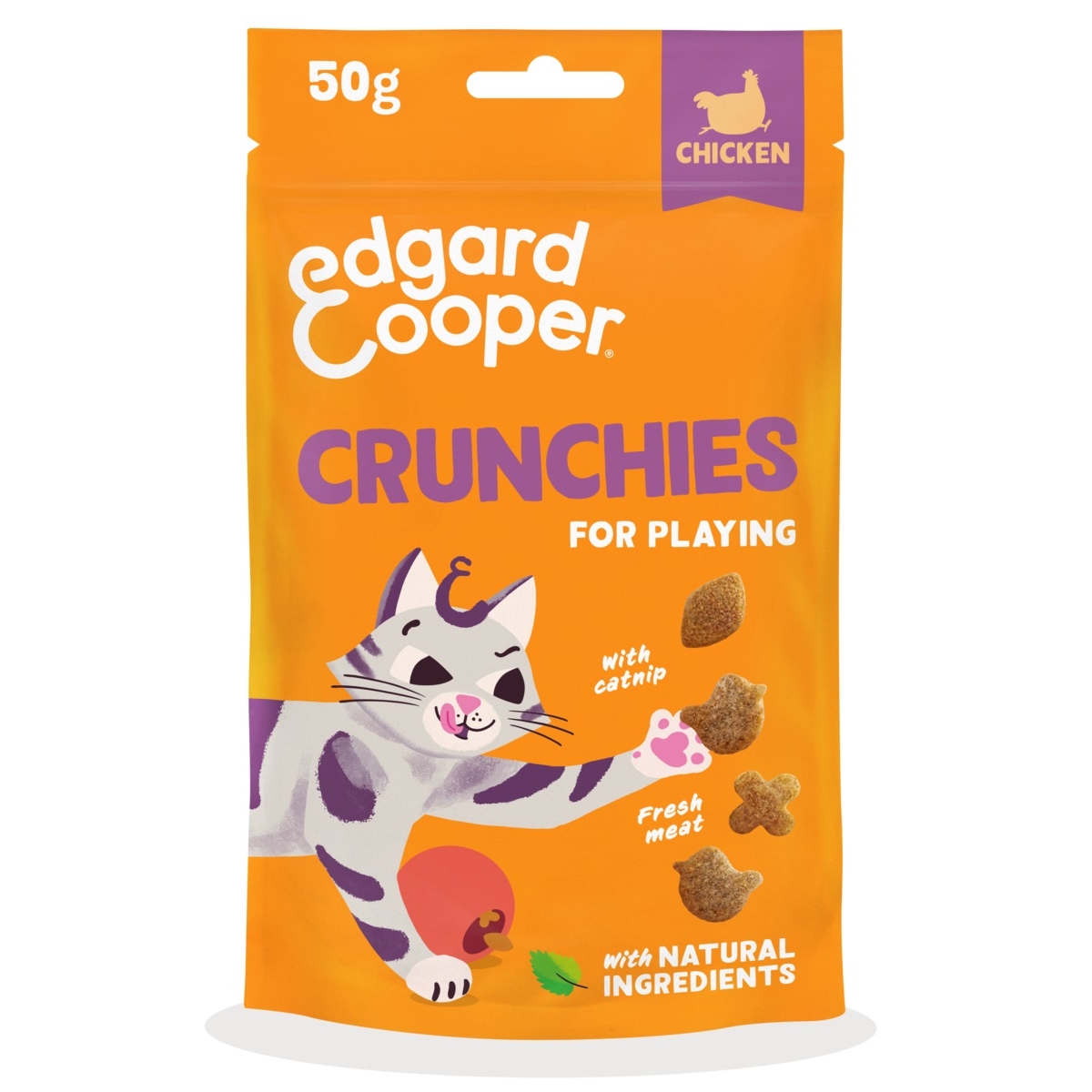EDGARD COOPER Crunchies gardumi kaķiem, vista, 50g - Produkta attēls