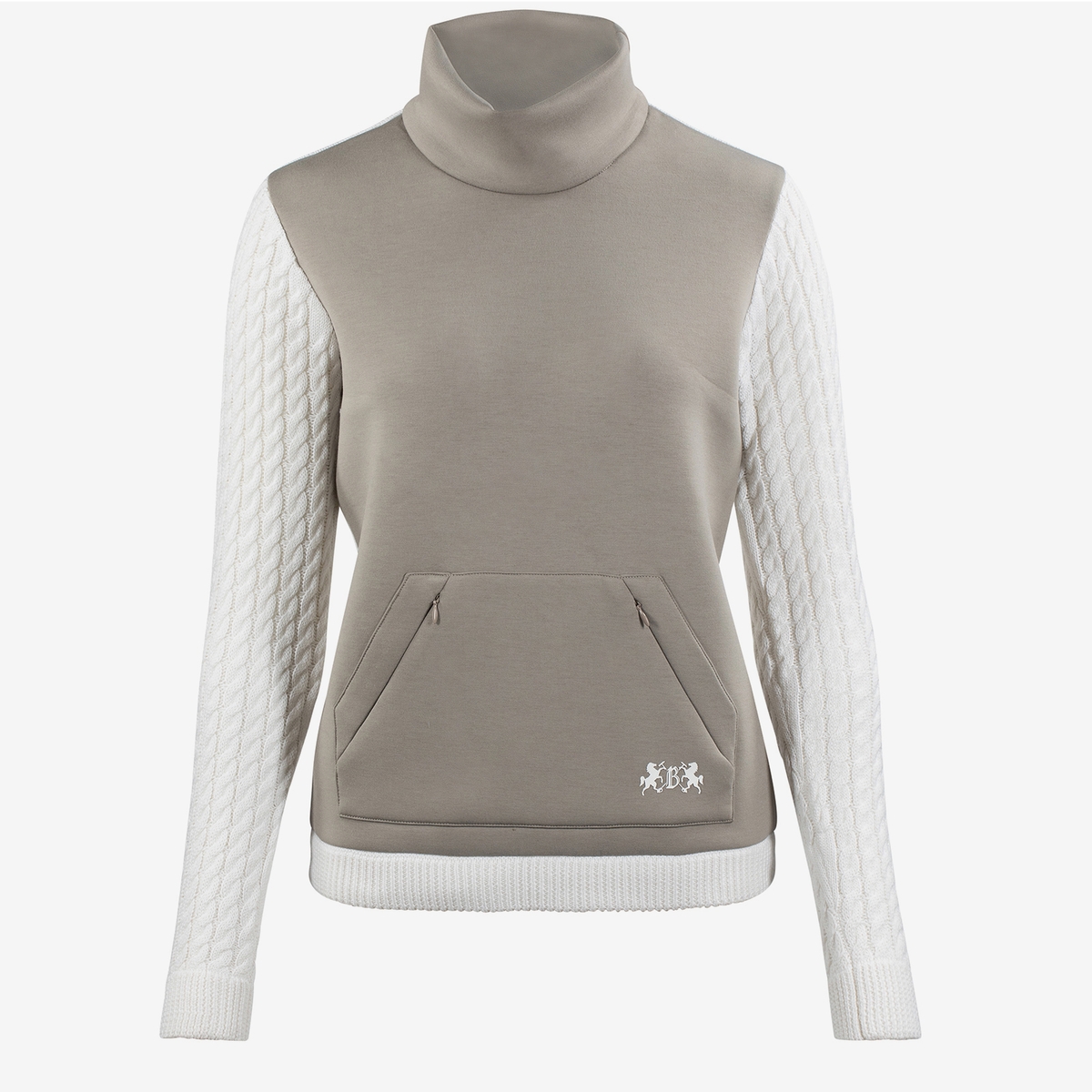 B/VERTIGO! NAISTE KOOTUD PULLOVER JEANETTE 34 PR.HALL/ VALGE - Produkta attēls