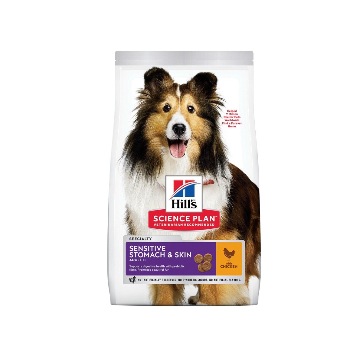 Hills pilnv. barība suņiem Sensitive Stomach/Skin vista, 12kg - Produkta attēls