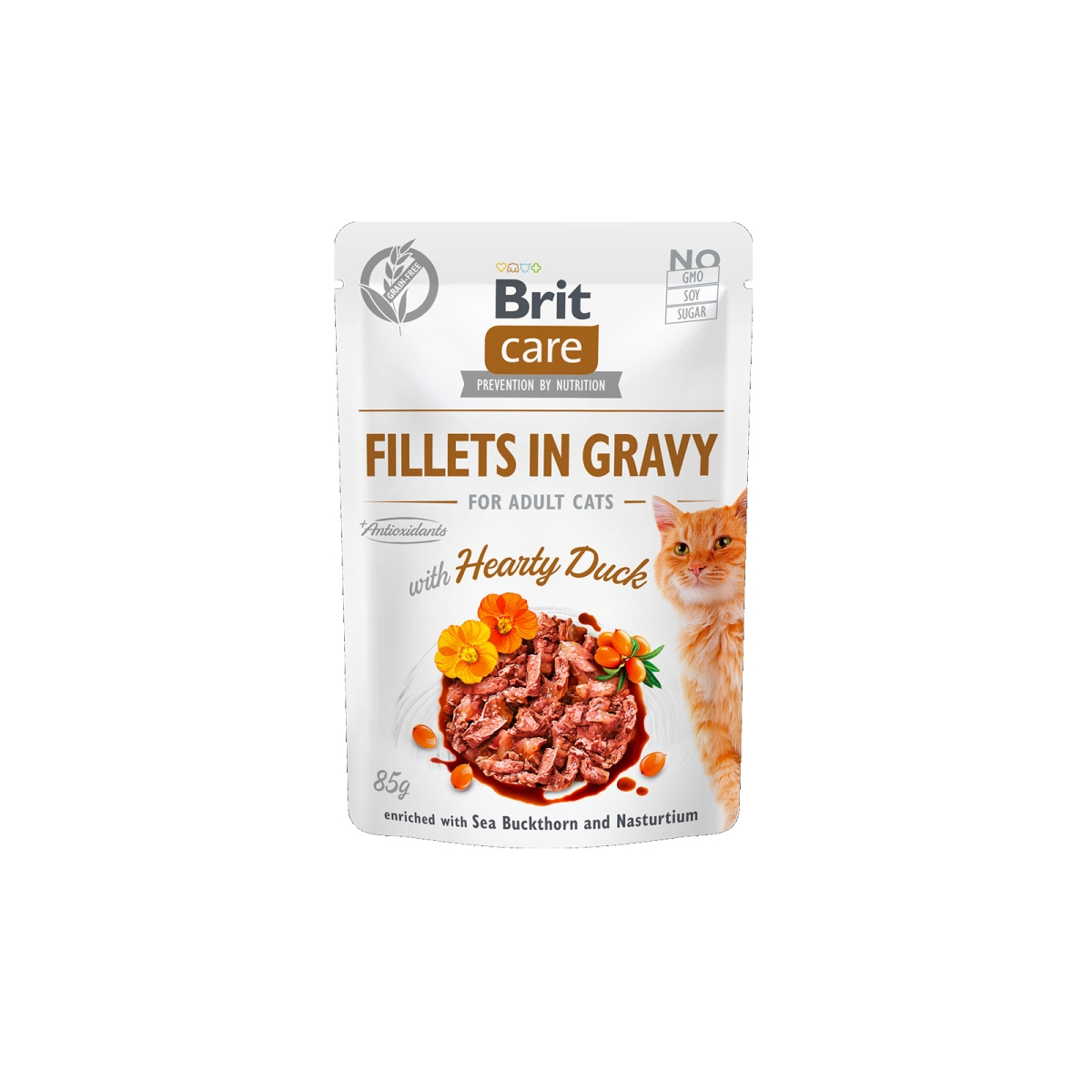 BRIT Care mitrā barība kaķiem, pīle mērcē, 85g - Produkta attēls