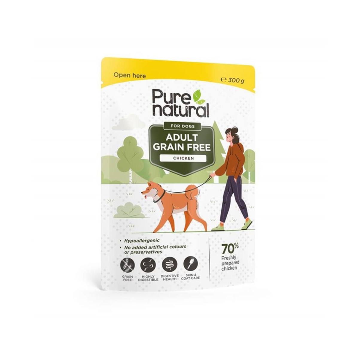 PURENATURAL mitrā barība suņiem, vista, 300g - Produkta attēls