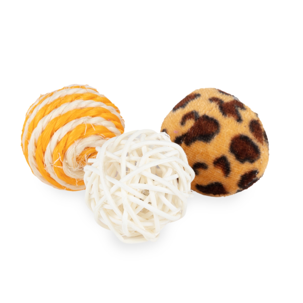 LITTLE&BIGGER Pure Purr bumbiņas rotaļlietas kaķiem,3gb - Produkta attēls