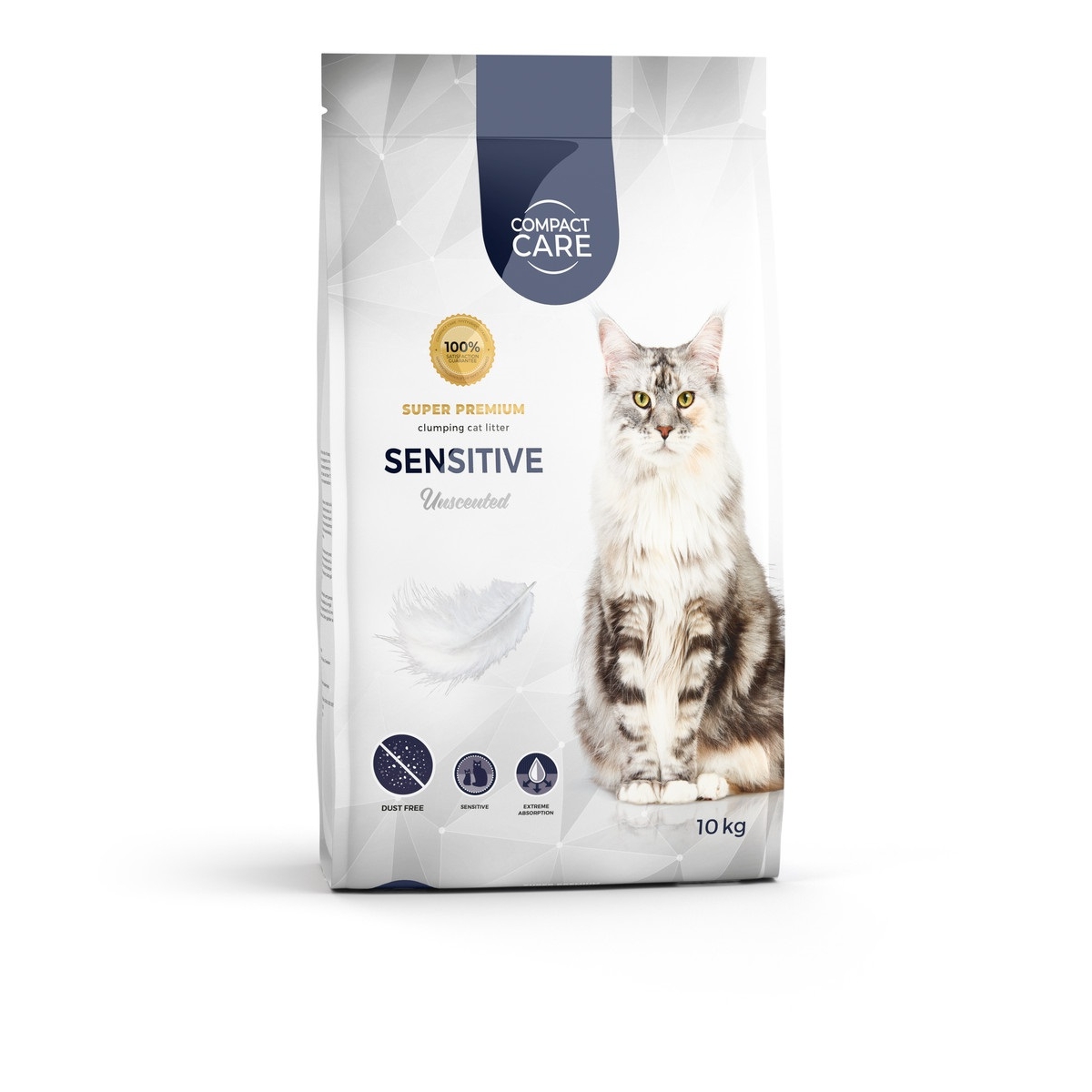 COMPACT CARE Sensitive pakaiši kaķiem, 10kg, bez aromāta - Produkta attēls