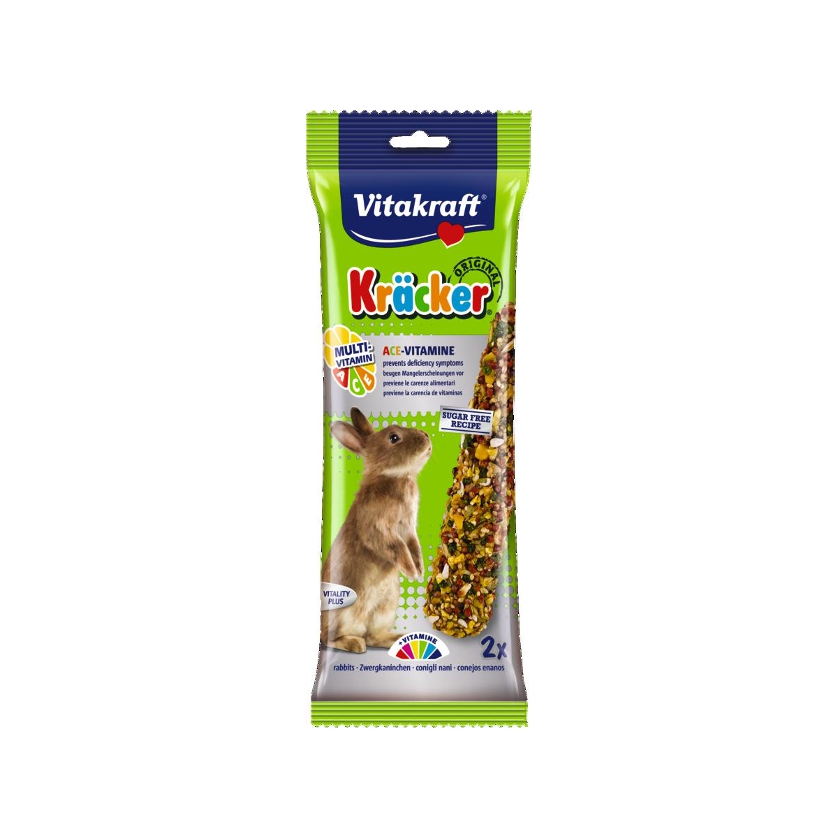 VITAKRAFT KRÄCKER Multi-Vitamin gardums mājas trušiem, 2gb - Produkta attēls