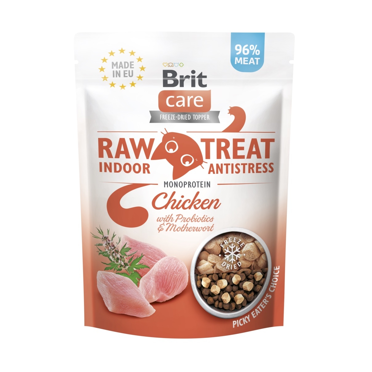 BRIT CARE Raw Treat liofilizēti gardumi kaķiem, vista, 40g - Produkta attēls
