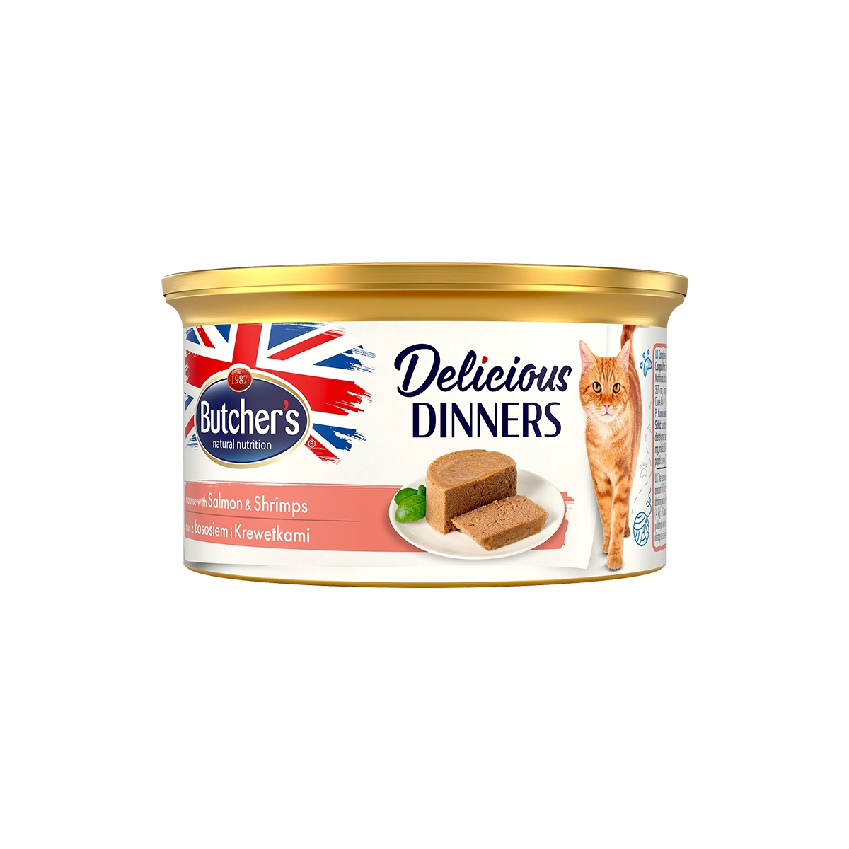 Butchers Classic del.Dinner laša/garneļu kons.kaķiem, 85 g - Produkta attēls