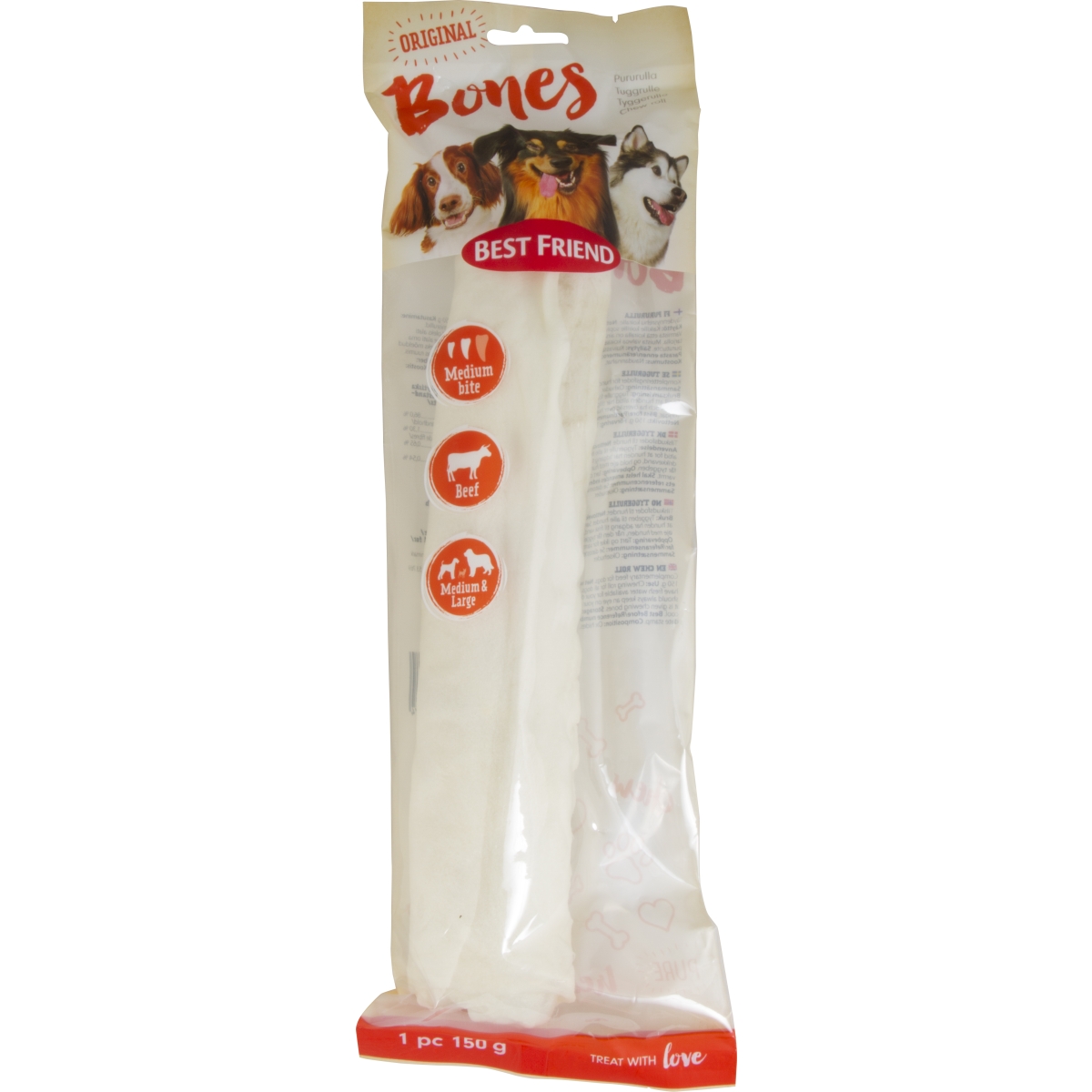 Best Friend balta papildbarība suņiem M/L 150 g - Produkta attēls