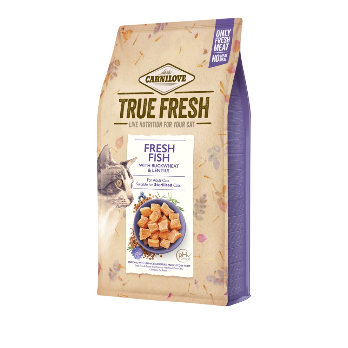 CARNILOVE True Fresh sausā barība kaķiem, zivis, 340g - Produkta attēls