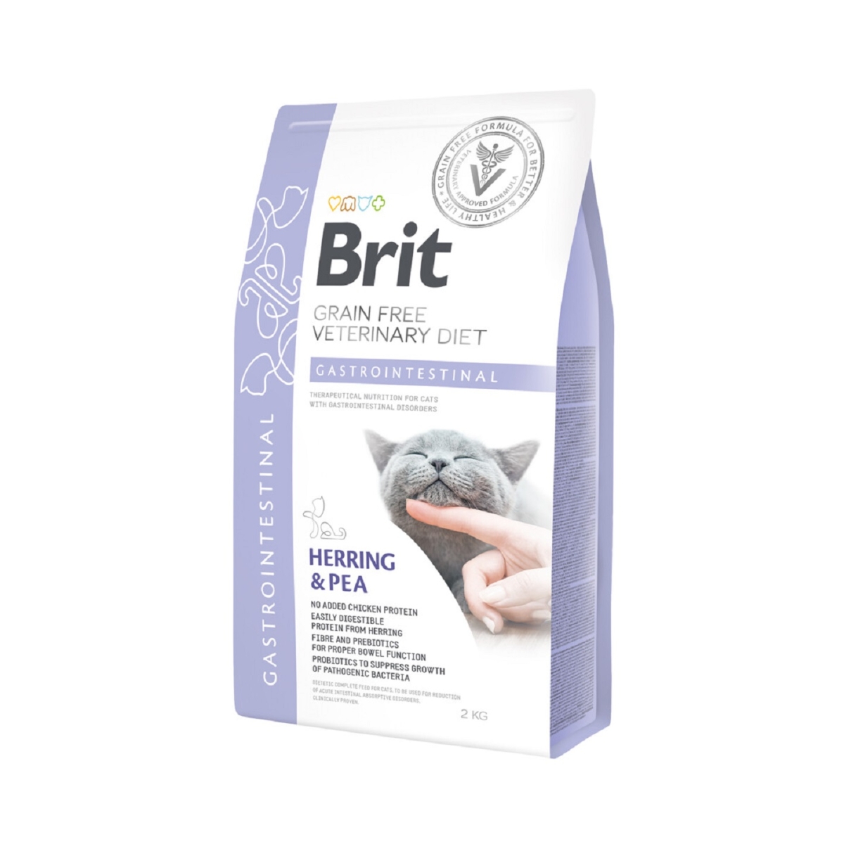 BRIT GF VD Gastrointestinal sausā barība kaķiem, siļķe/zirņi, 2kg - Produkta attēls