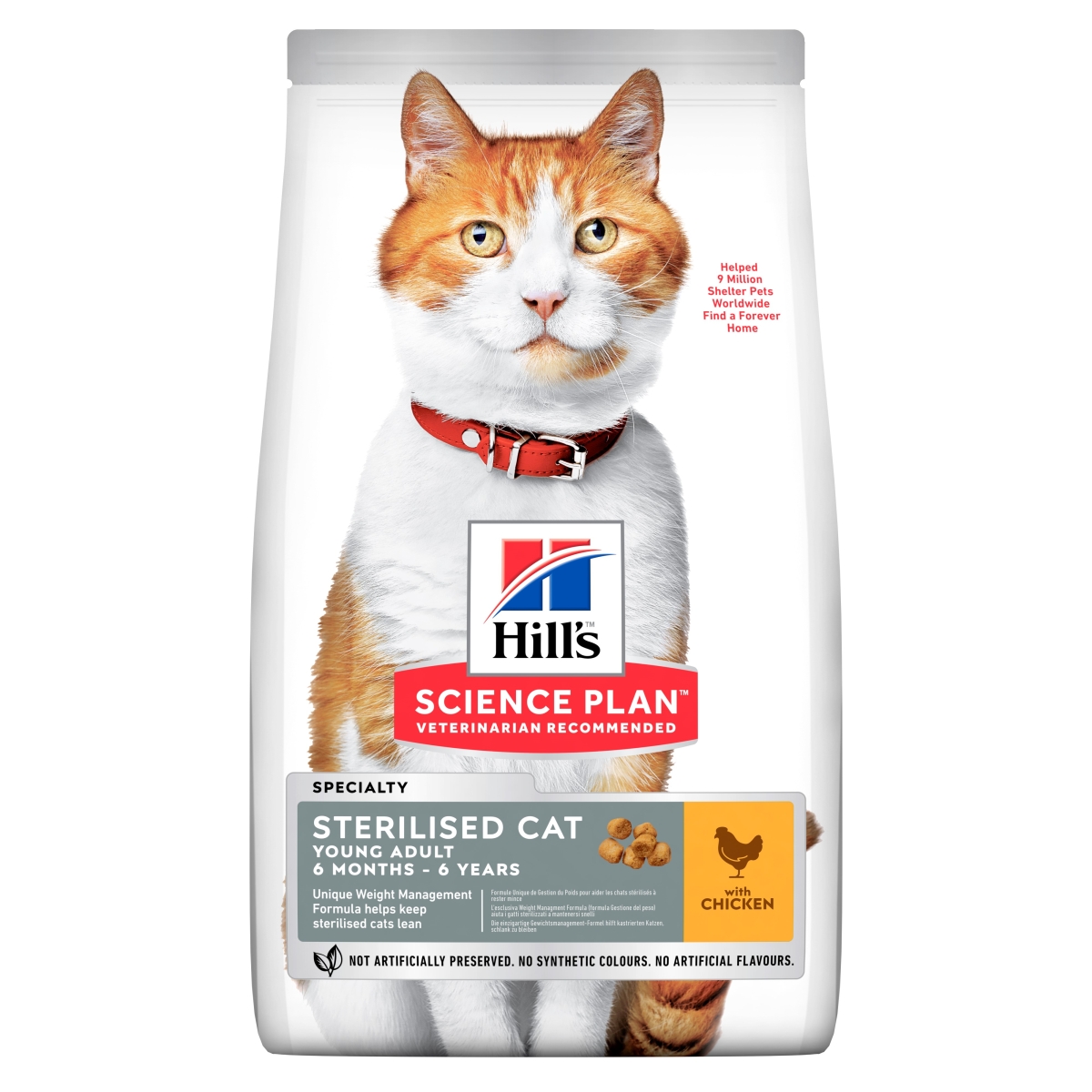 Hills Sterilised sausā barība jauniem kaķiem ar vistu, 8kg - Produkta attēls