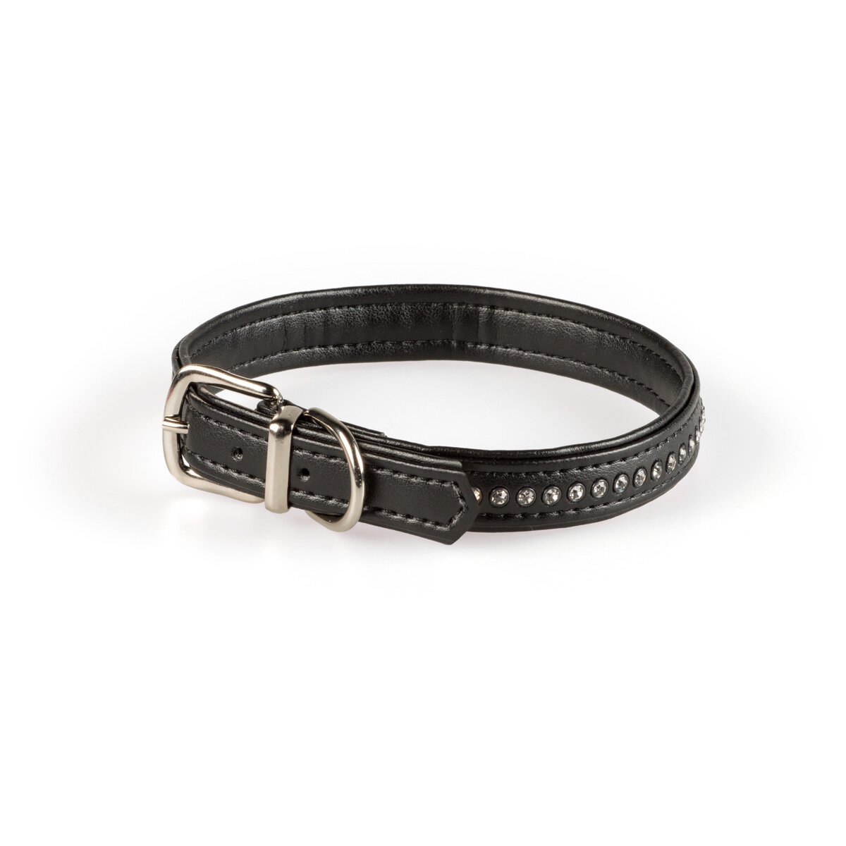 BASIC Sparkle kakla siksna suņiem, 42 cm, melna - Produkta attēls