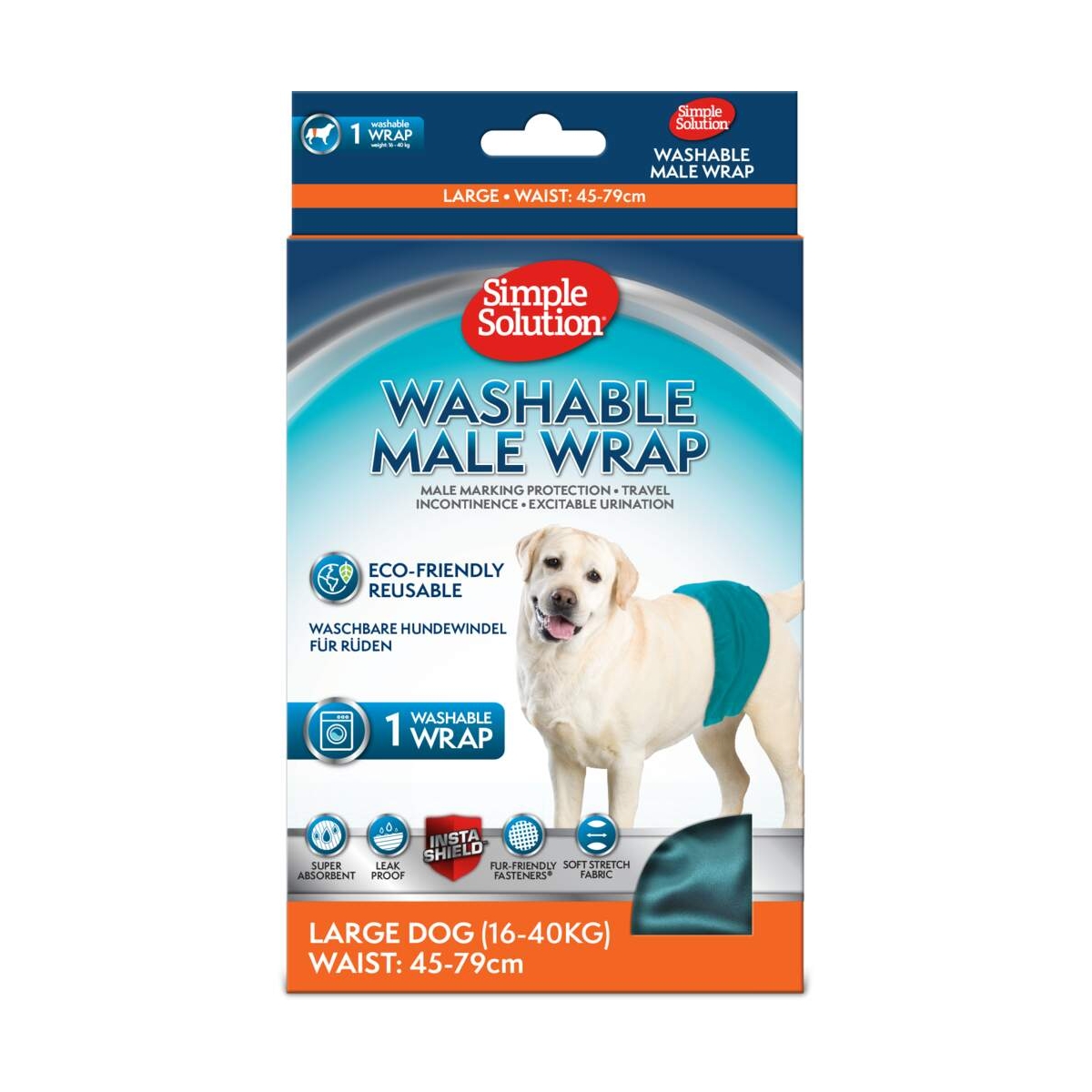 SIMPLE SOLUTION autiņi suņu puikām, mazgājami, L - Produkta attēls