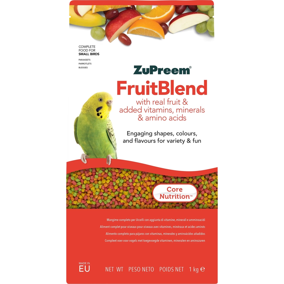 ZUPREEM Fruitblend maza izmēra putniem 1kg - Produkta attēls