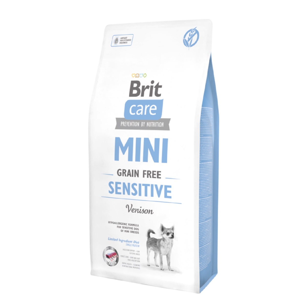 BRIT Care Mini Sensitive sausā barība suņiem,briedis, 7kg - Produkta attēls