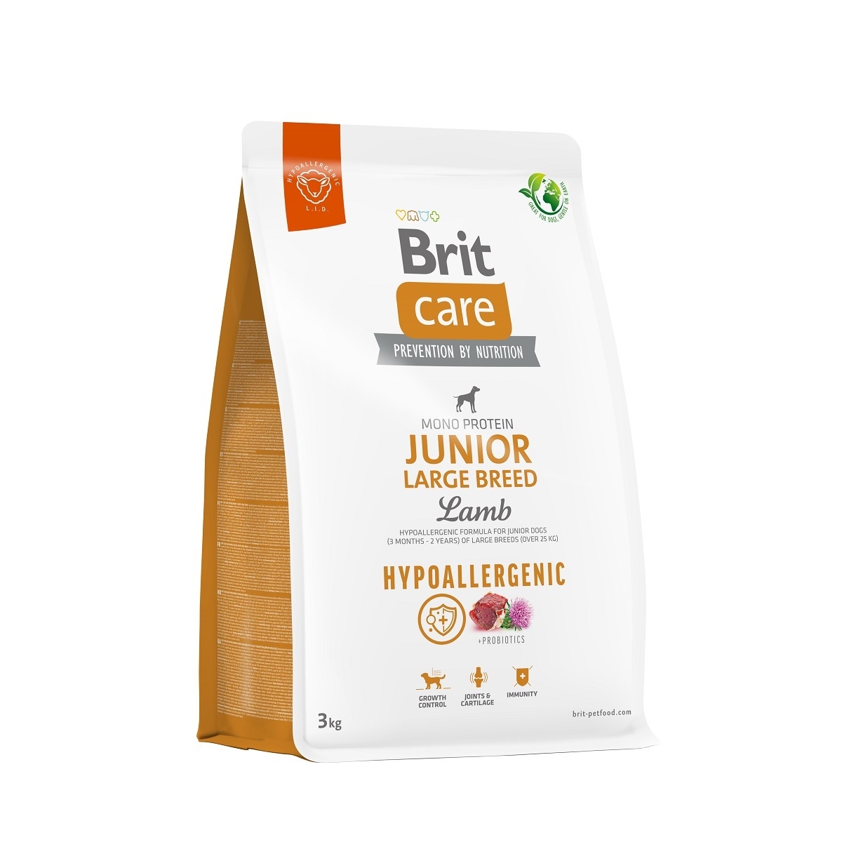 BRIT Care Hypoallergenic Junior Large barība suņiem, jērs,3kg - Produkta attēls