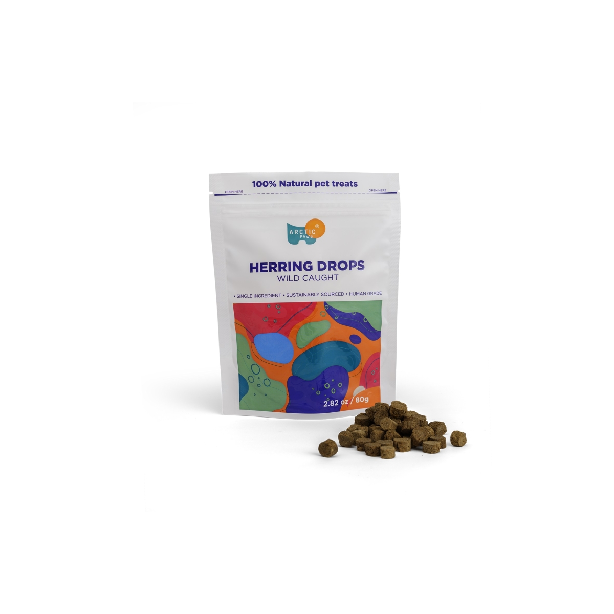 ARCTIC PAWS Herring Drops kārumi suņiem/kaķiem 80g - Produkta attēls