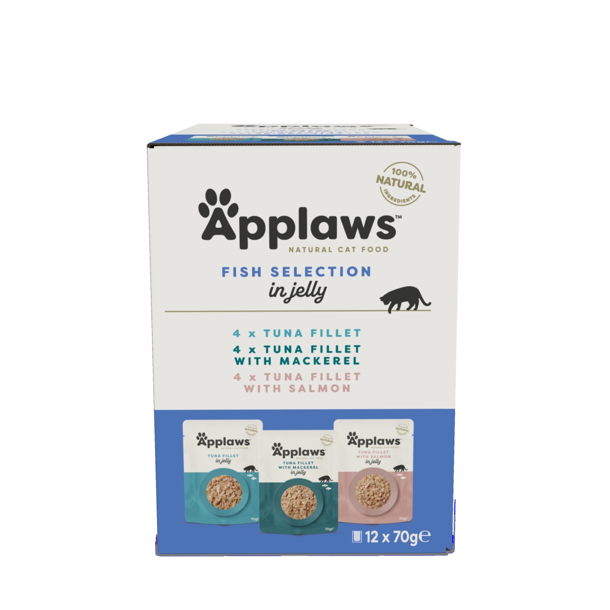 APPLAWS mitrās barības izlase želejā kaķiem, tuncis, 12 x 70 g - Produkta attēls