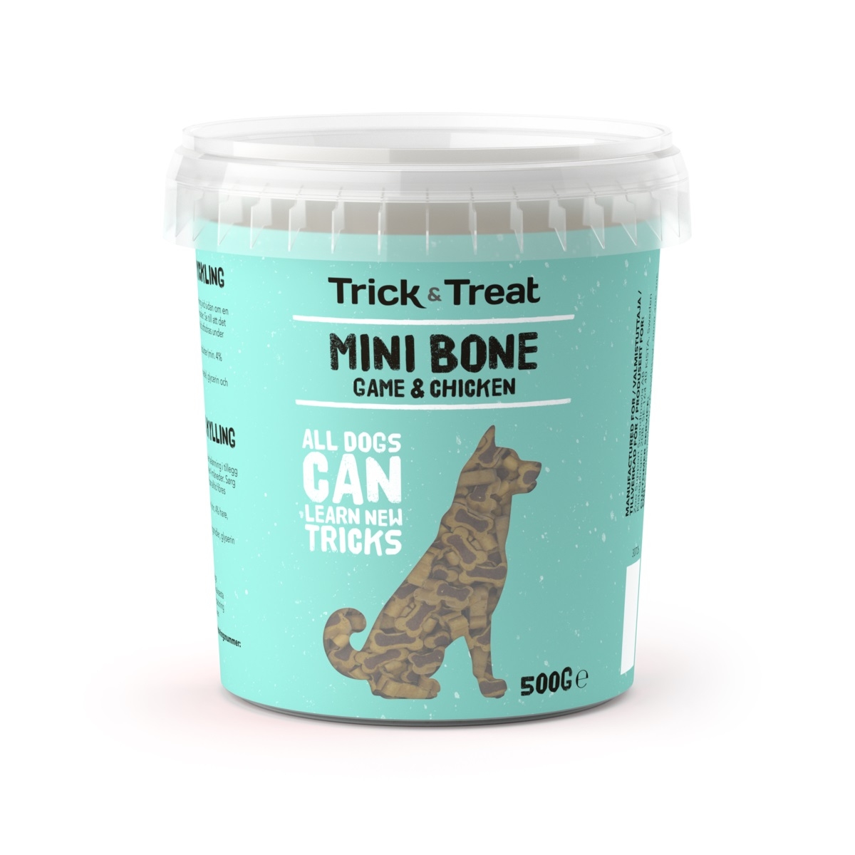 TRICK & TREAT Mini Bone gardumi suņiem, medījums/vista,500g - Produkta attēls