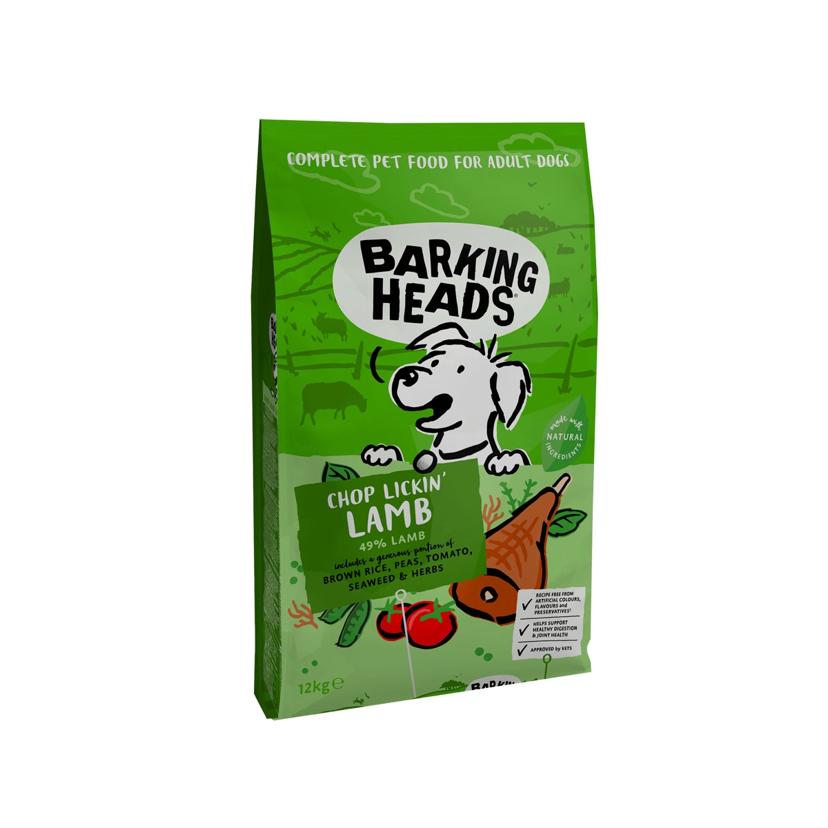 Barking Heads Chop Lickin Lamb suņu barība 12 kg
