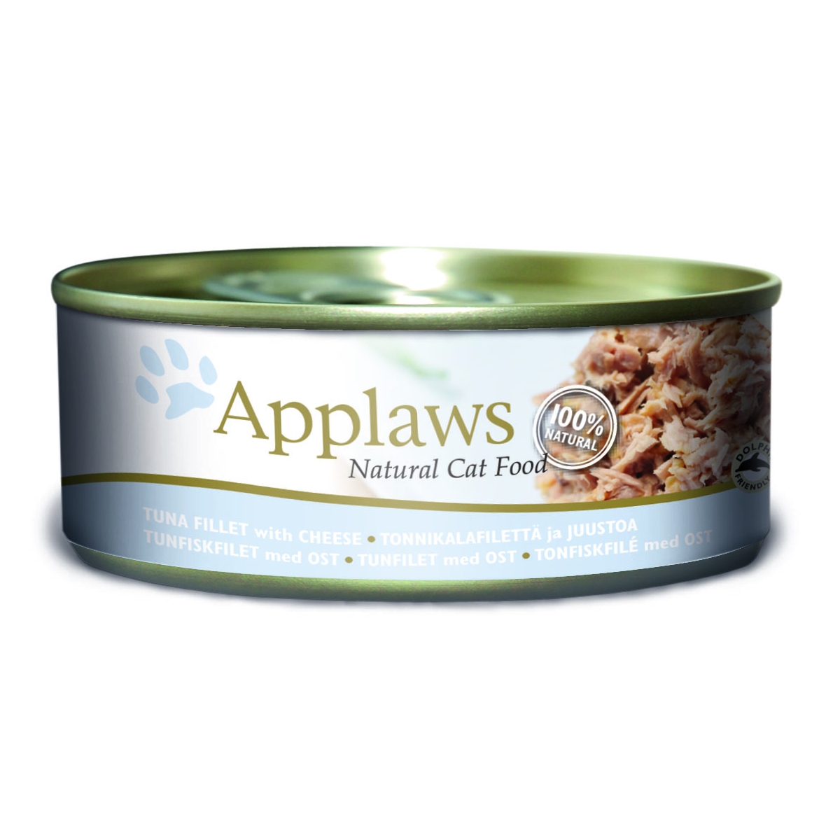 APPLAWS mitrā barība kaķiem ar tunci un sieru, 156 g