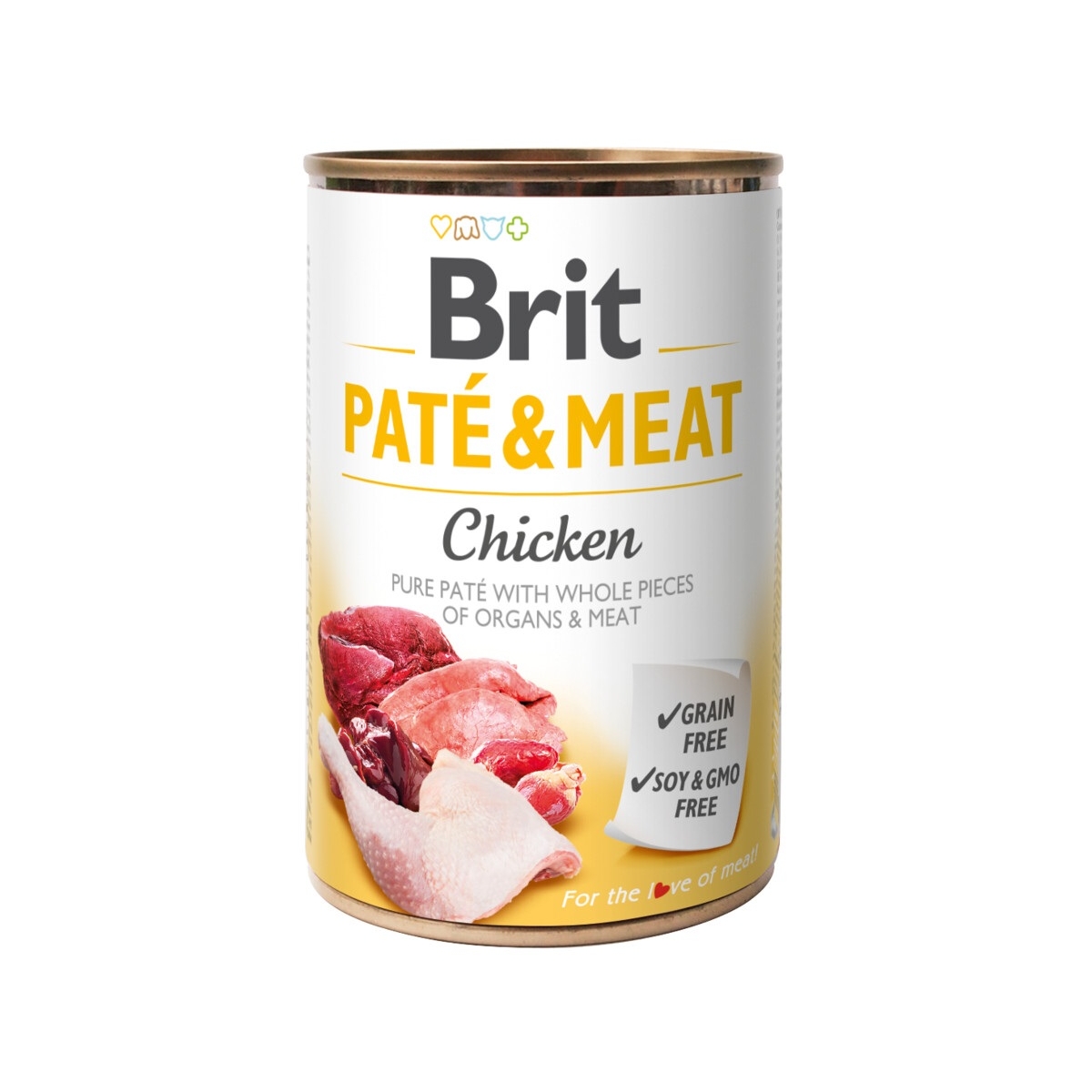 BRIT Pate&Meat mitrā barība suņiem, vista, 400g - Produkta attēls