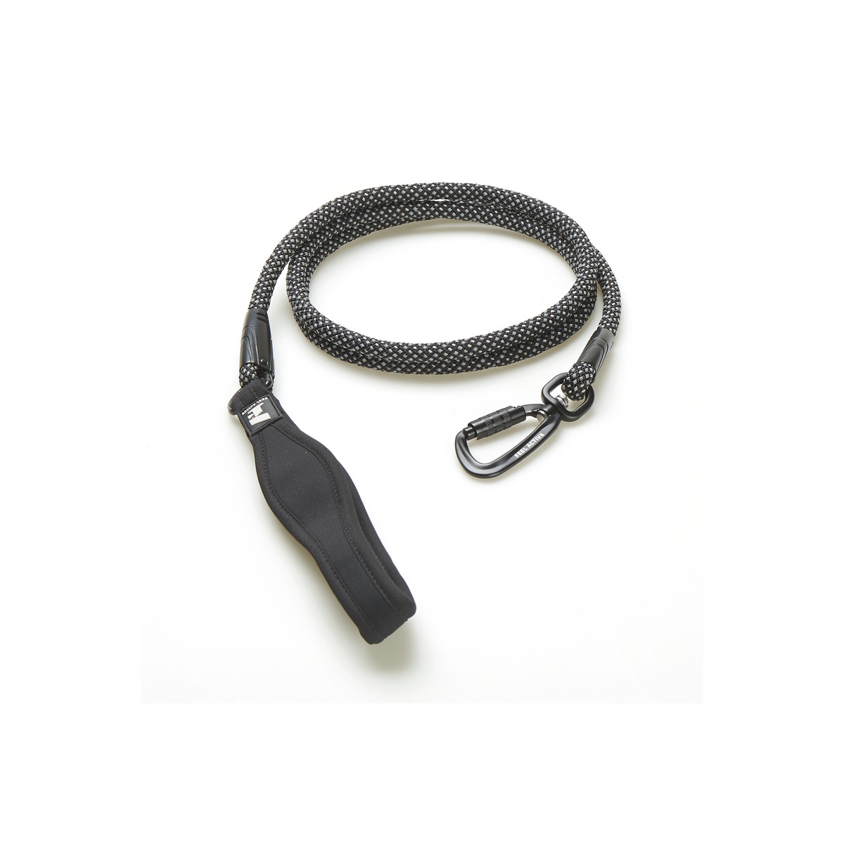 FEEL ACTIVE Rope virves pavada suņiem, 8 mm x 180 cm, melna - Produkta attēls