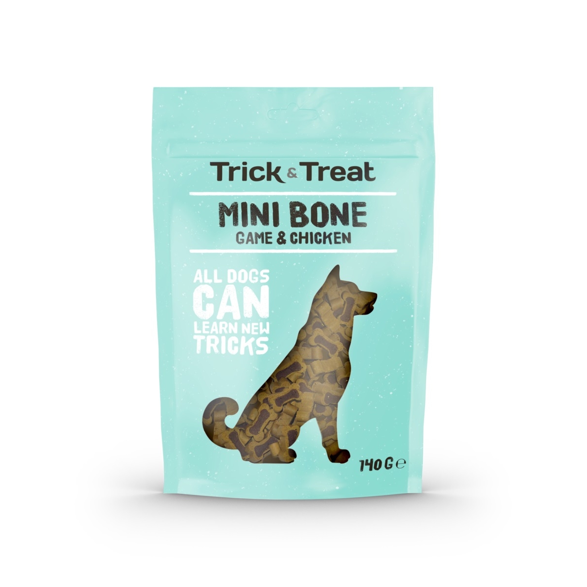 TRICK & TREAT Mini Bone gardumi suņiem, medījums/vista,140g - Produkta attēls