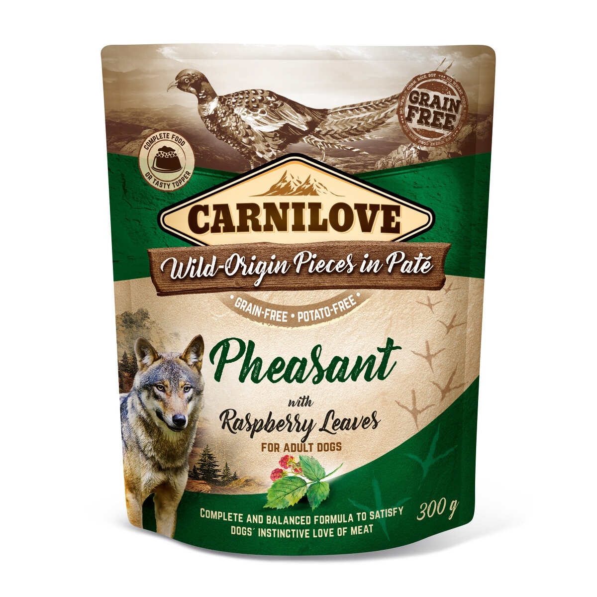 CARNILOVE mitrā barība suņiem, fazāns/aveņu lapas, 300g - Produkta attēls