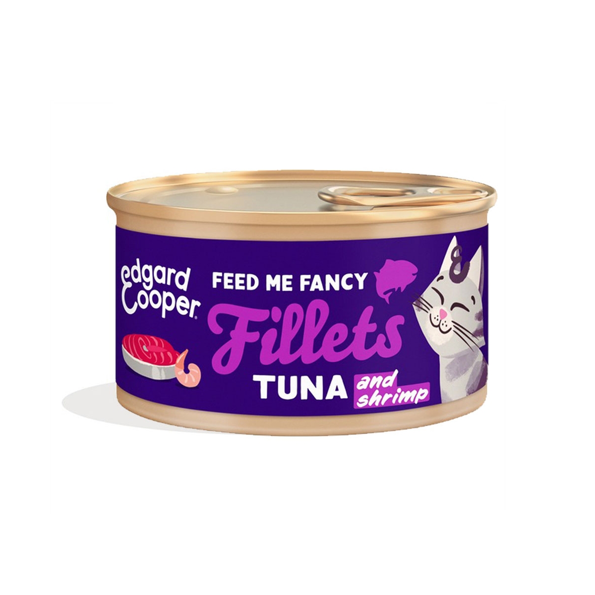 EDGARD COOPER mitrā barība kaķiem, tuncis/garneles, 70g - Produkta attēls
