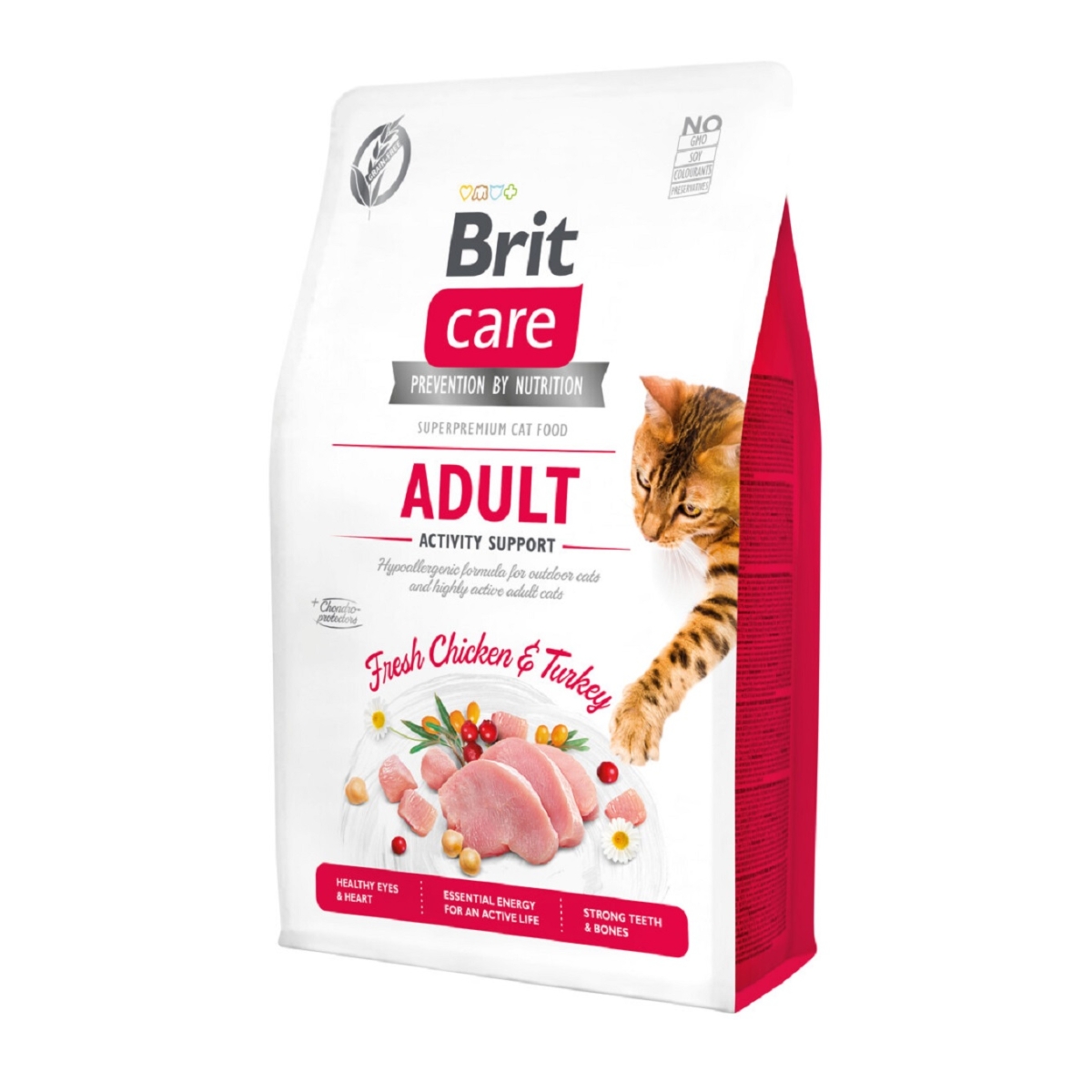 BRIT Care Activity Support sausā barība kaķiem vista/tītars 400gg - Produkta attēls