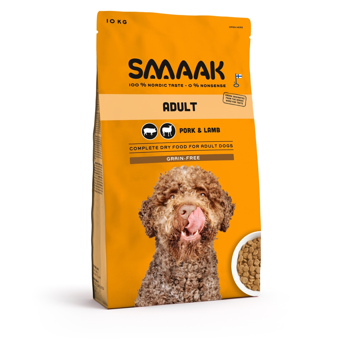SMAAK sausā barība suņiem, cūkgaļa/jērs, 10kg - Produkta attēls