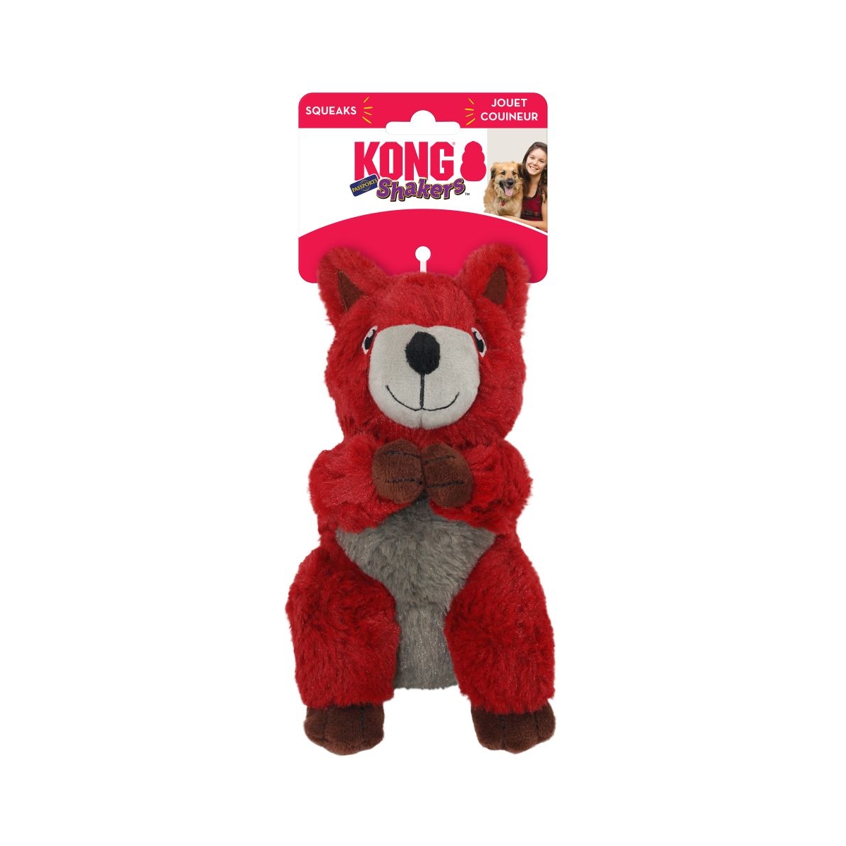KONG Shakers Passports Squirell rotaļlieta suņiem - Produkta attēls