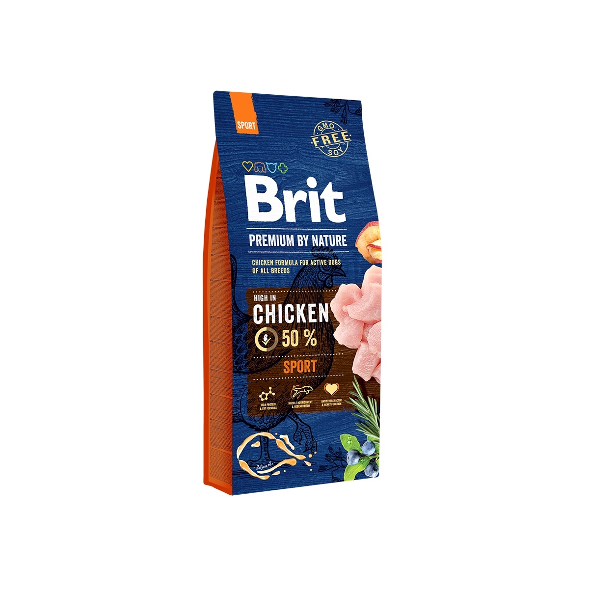BRIT Premium Sport sausā barība suņiem, vista, 15kg - Produkta attēls