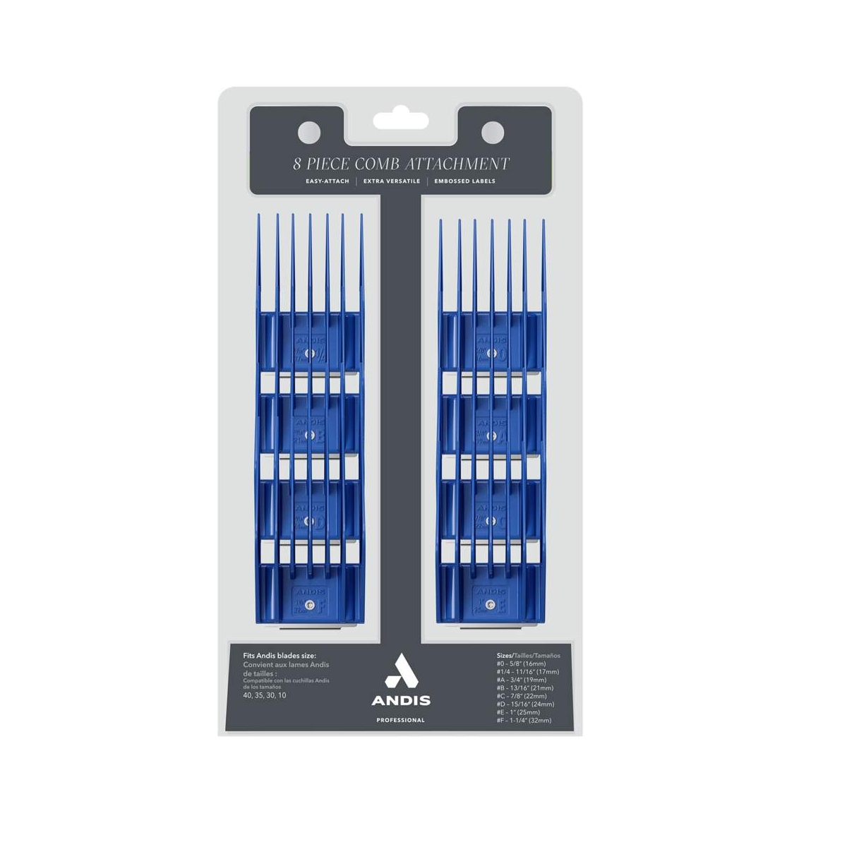 ANDIS griešanas ķemmes komplekts trimmerim, 8 gab. - Produkta attēls