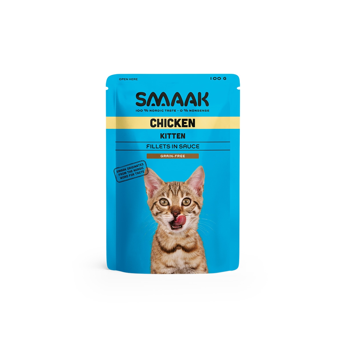 SMAAK mitrā barība kaķēniem, vista, 100g - Produkta attēls