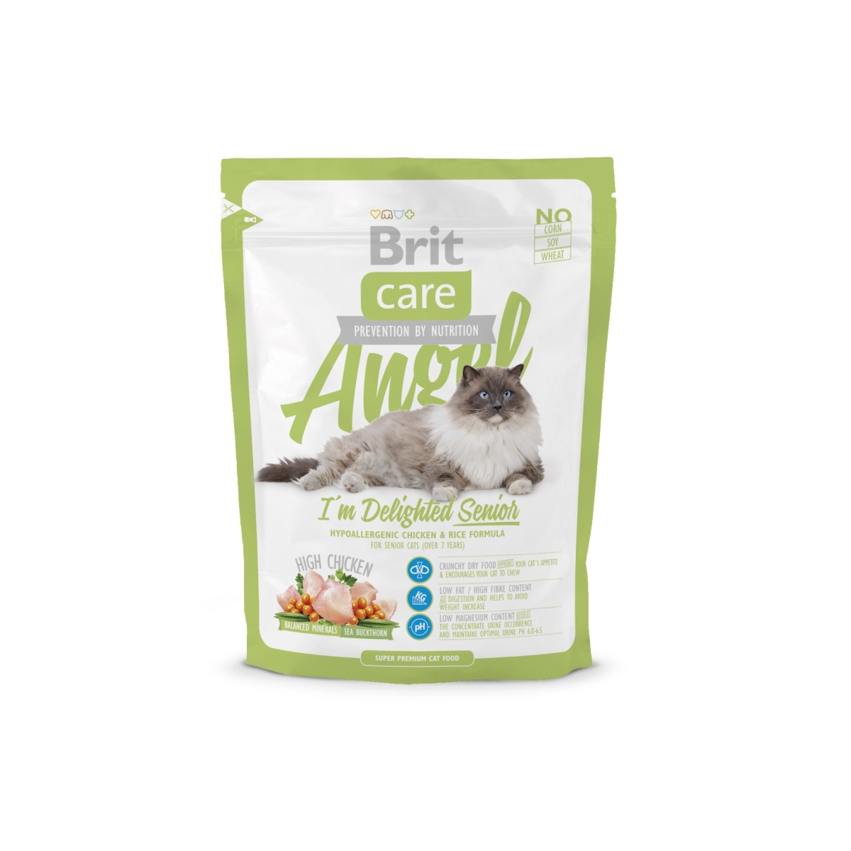 Brit Care Senior barība kaķiem Angel ar vistu/rīsiem 0,4kg - Produkta attēls