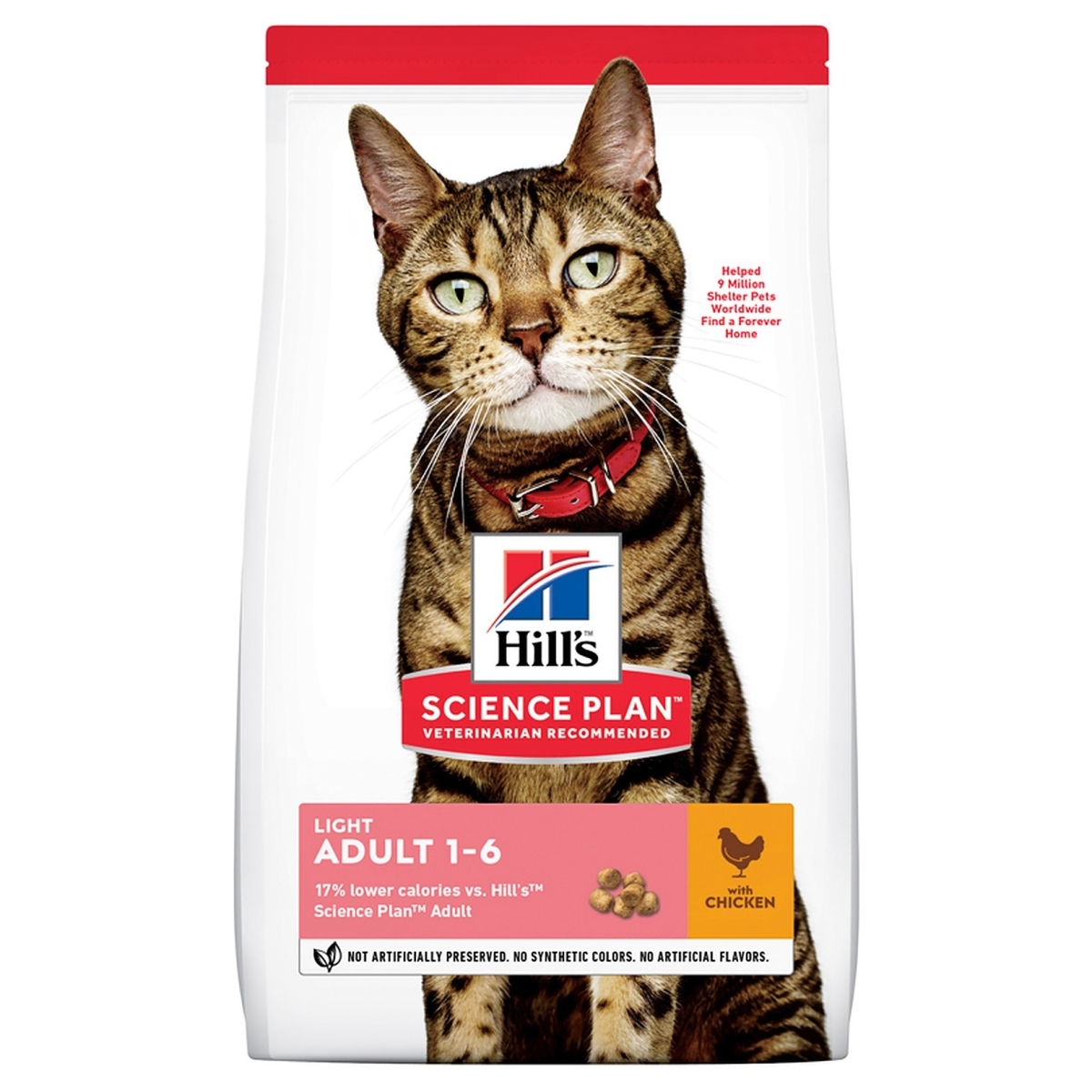 Hills Light kaķu sausā barība kaķiem ar vistu, 1,5kg - Produkta attēls