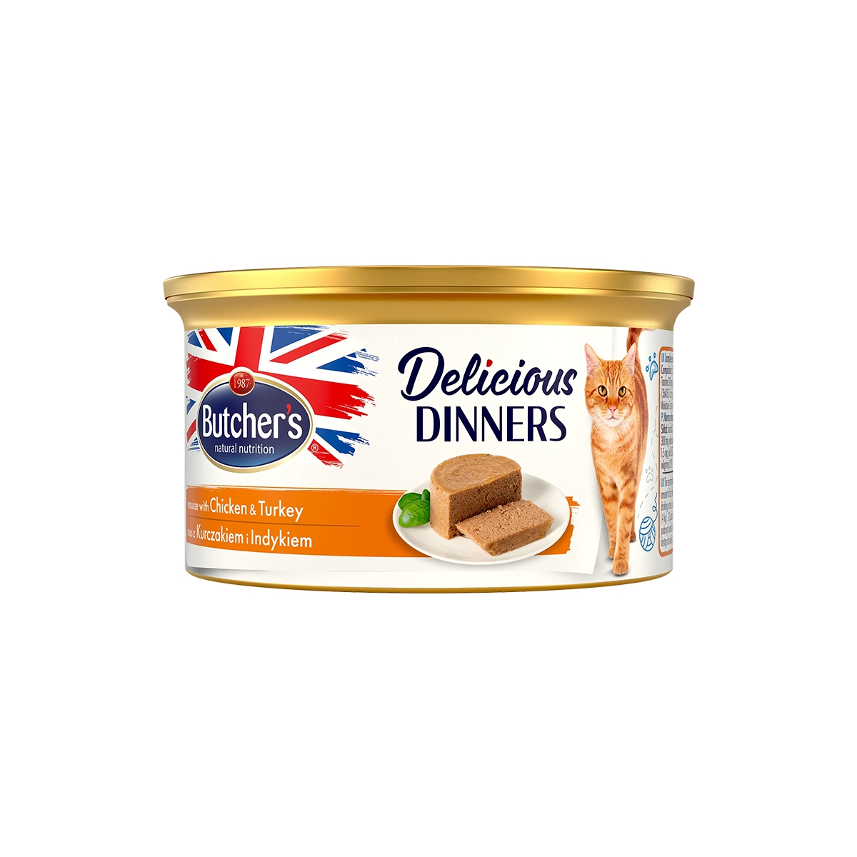 Butchers Classic Delic.Dinner vist/tīt.gaļas kons.kaķiem, 85 g - Produkta attēls