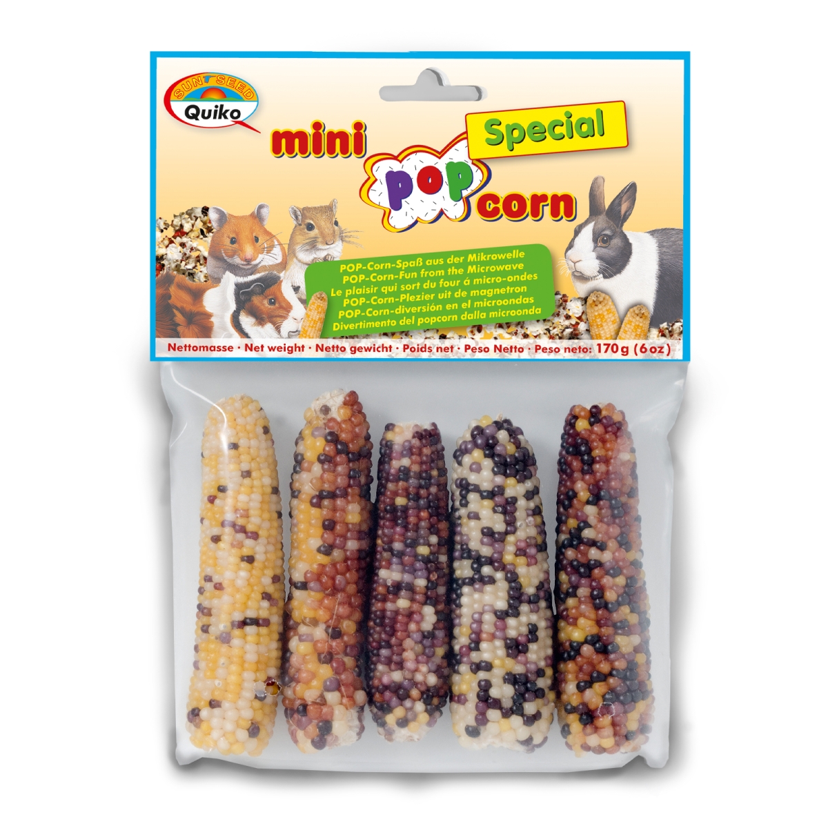 Quiko mini popkorns grauzējiem 170 g - Produkta attēls