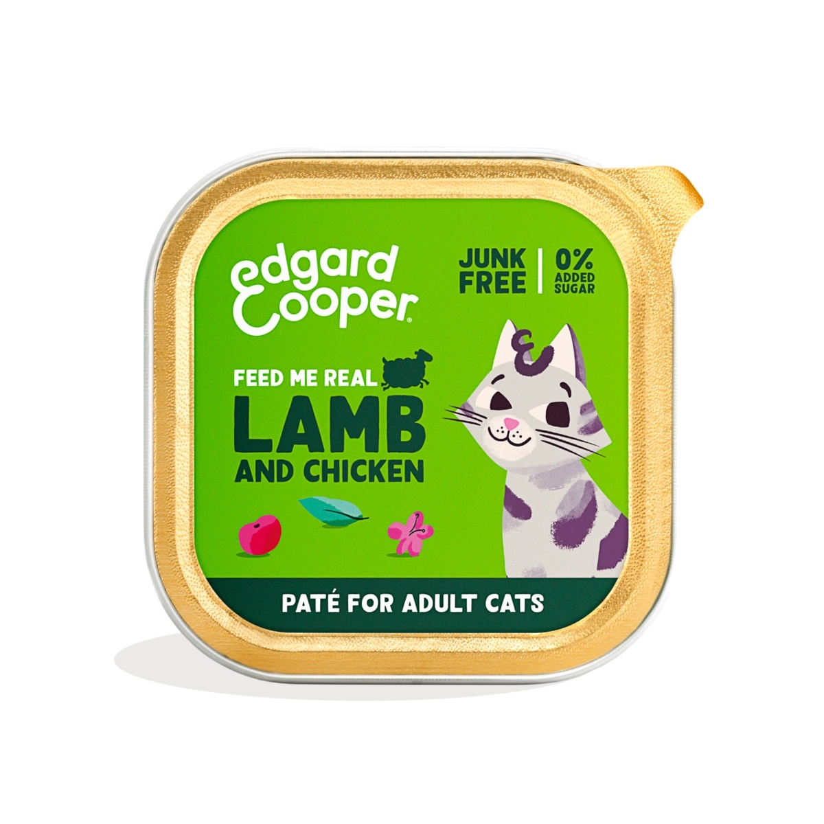 EDGARD COOPER pastēte kaķiem, jērs/vista, 85g - Produkta attēls