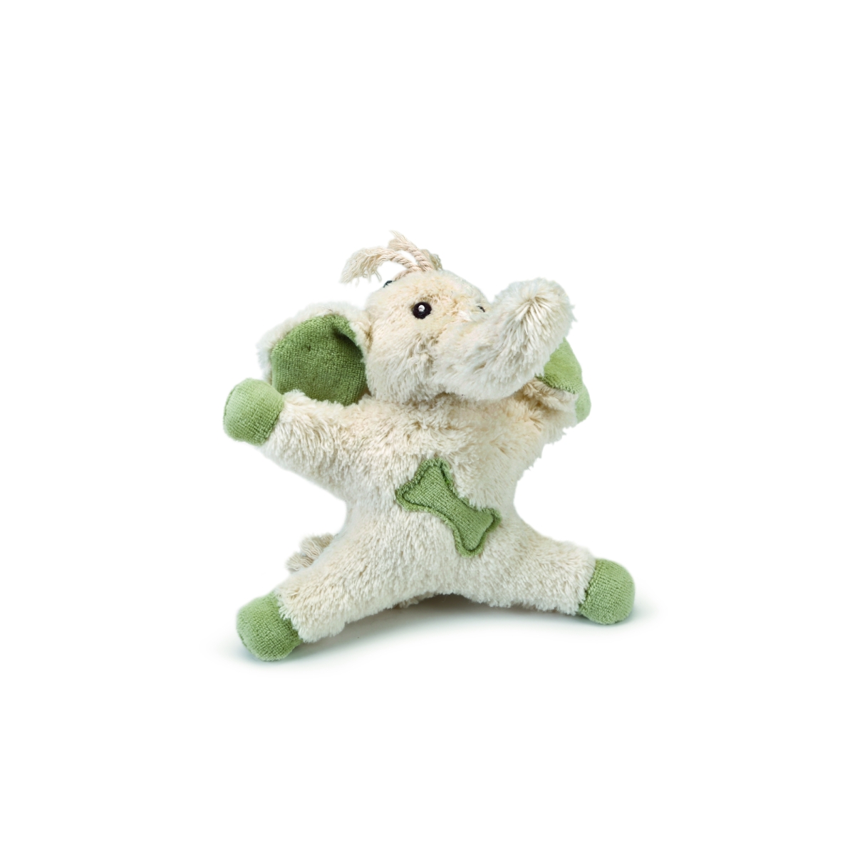 Beeztees Mamoo tekstila rotaļlieta suņiem, 14 cm, balta/zaļa