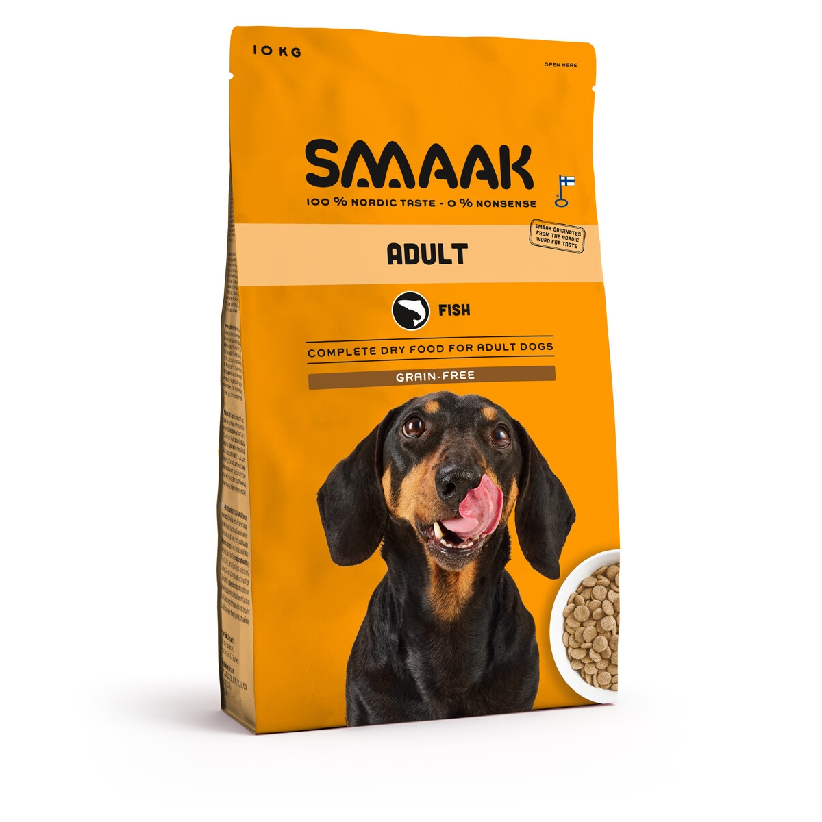 SMAAK sausā barība suņiem, zivis, 10kg - Produkta attēls