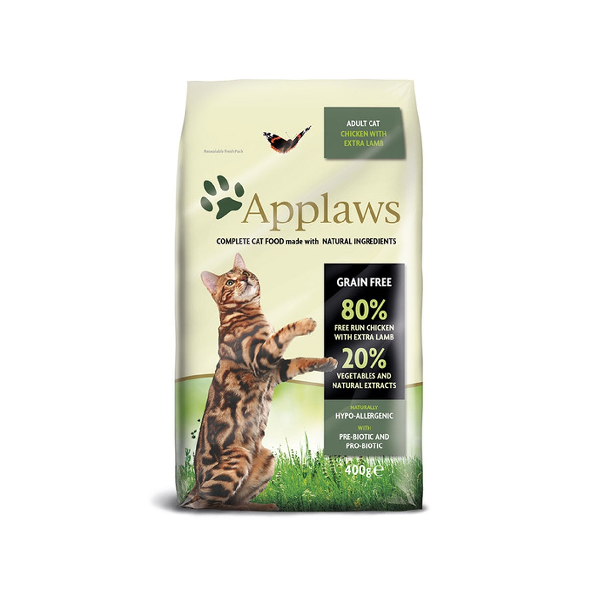 APPLAWS sausā barība pieaugušiem kaķiem, vista/jērs, 400 g - Produkta attēls