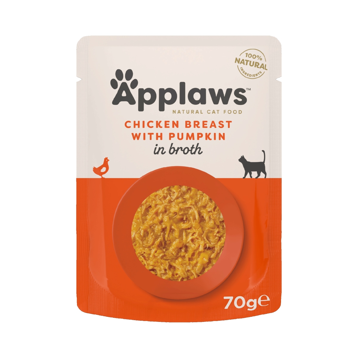 APPLAWS mitrā barība kaķiem ar vistas fileju un ķirbi 70g - Produkta attēls 1