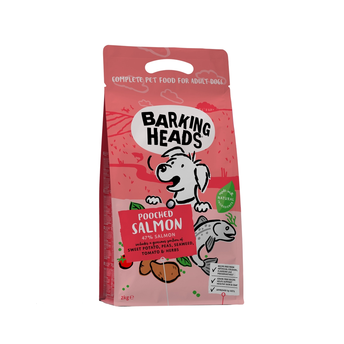 Barking Heads Pooched Salmon suņu barība, 2 kg